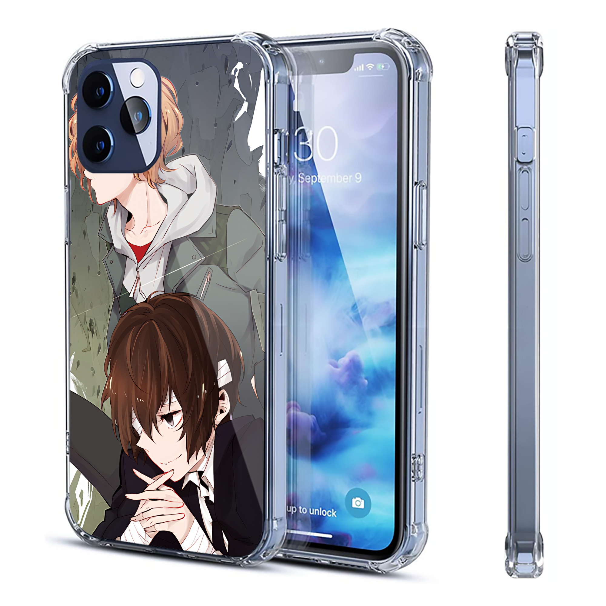 （画像用） 文豪ストレイドッグス Bungo Stray Dogs 【iPhone 12シリーズ対応】透明スマホケース（クリアソフトケース）